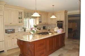 beautifully detailed island in Monroe kitchen 